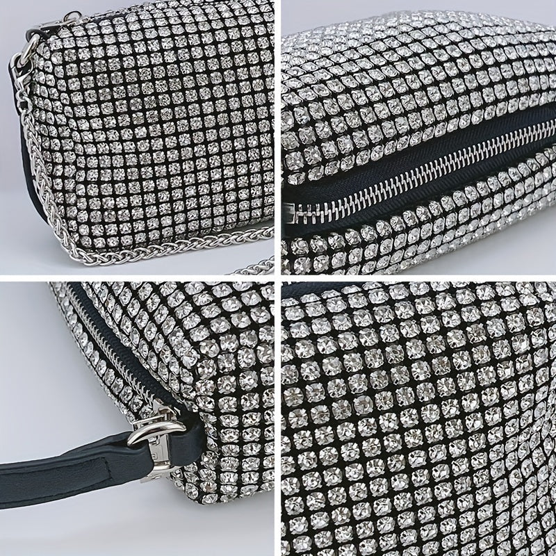 Shiny Bucket Rhinestone Handbag